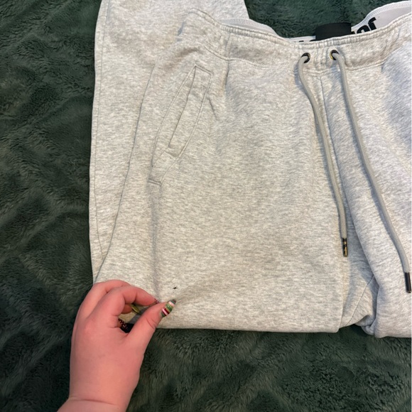 Grey Nike sweatpants with drawstring waist (minor tears pictured) - Picture 4 of 6